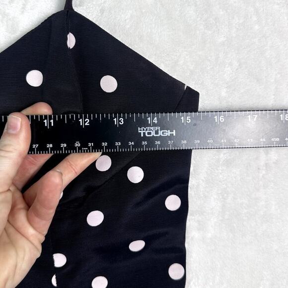 VINTAGE 70's ILGWU Union Made Acetate Polka Dot Fit & Flare Party Dress 11 - Picture 12 of 16